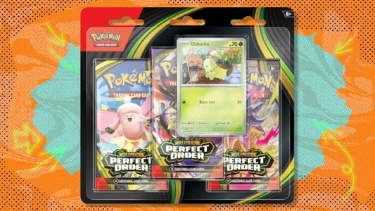 Pokémon TCG: Perfect Order 3 Pack Blister (Chikorita) (Ingles)
